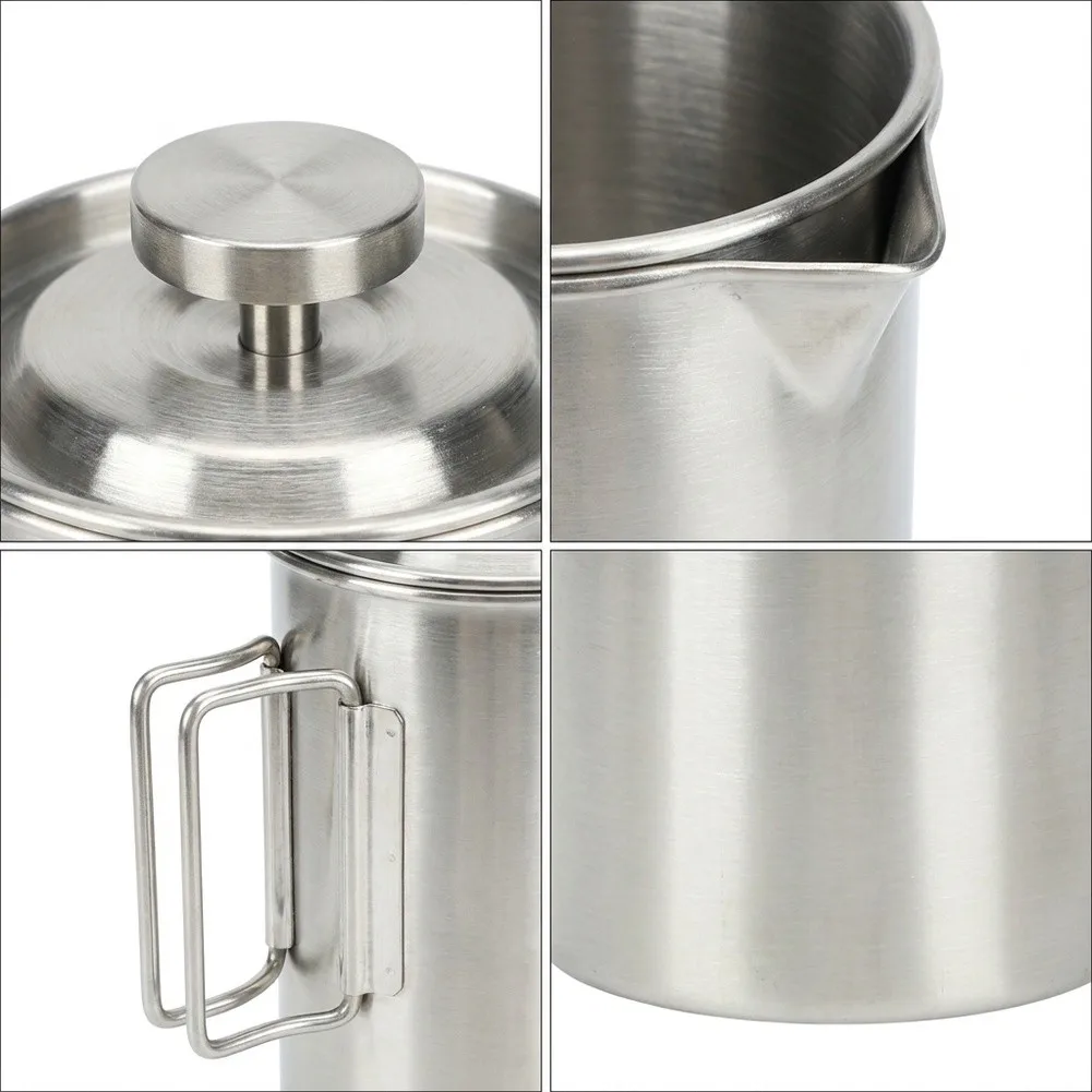 Stainless Steel 700ml Pour Over Coffee Pot with Clean Interior Finish Supporting Thorough Rinse After Each Brewing Cycle
