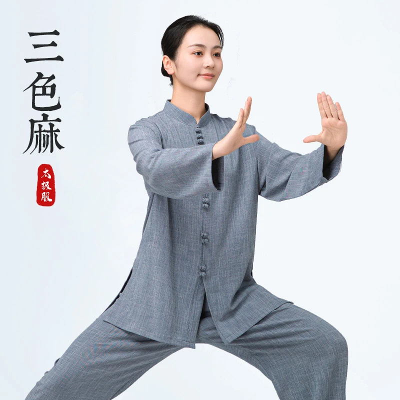 2026 New Premium Cotton Linen Tai Chi Suit - Spring Summer Baduanjin Tang Style Martial Arts Practice Wear
