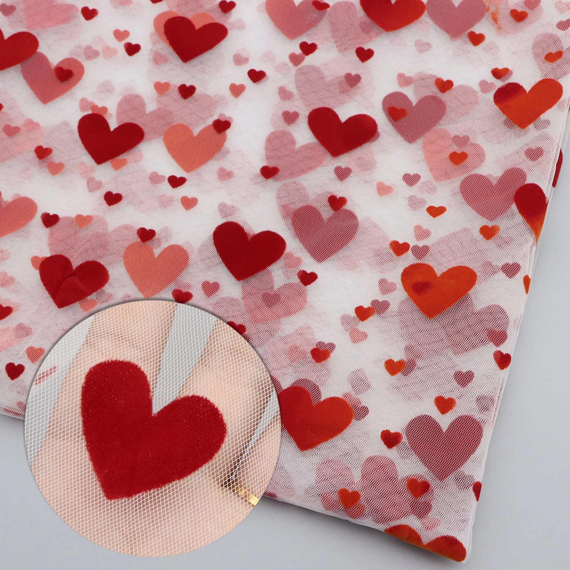 قطعة واحدة مقطوعة مسبقًا 62.9 × 19.68 بوصة قماش شبكي من التول المخملي على الوجهين