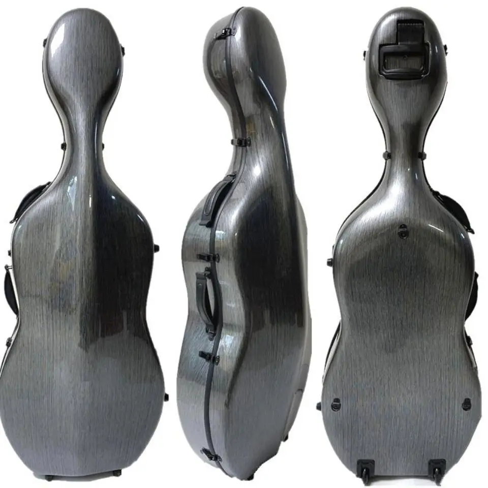 Carbon fiber cello case 4/4 3/4 1/2 1/4 Carbon Fiber Cello Box high strong portable , light aircraft consignment cello case