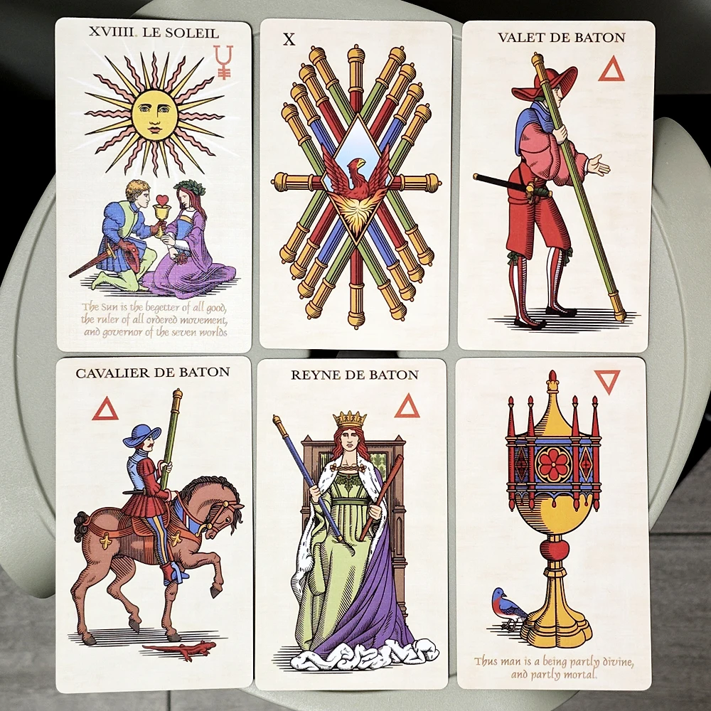 The Alchemical Tarot of Marseille 12*7cm , An Interpretation of The French Tarot That References Alchemy 78 Pcs Tarot Cards