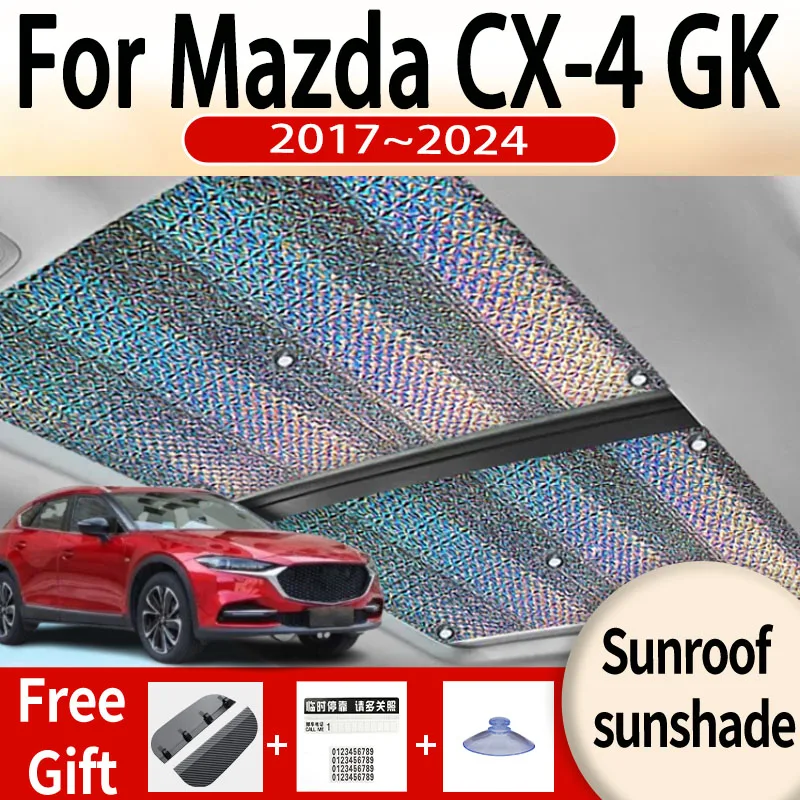 For Mazda CX-4 GK 2017~2024 2020 2021 2022 2023 Car Sunroof Sunshade Panoramic Windshield Sunshade Anti-ultraviolet Accessories