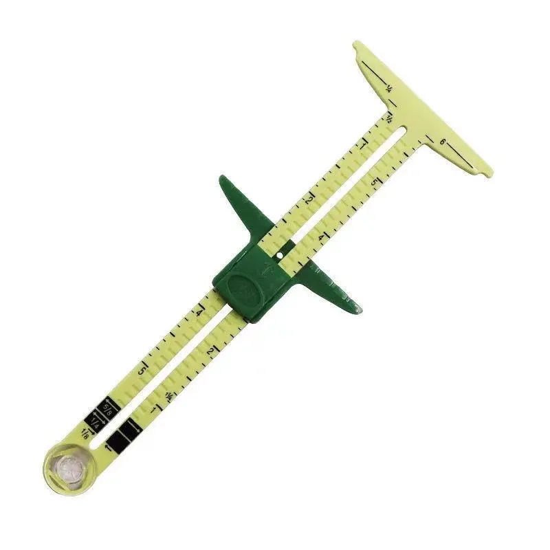 Multifunctional 5 in 1 Patchwork Rule Adjustable Sliding Gauge Plastic Ruler DIY Sewing  Fabric Cutting Tools Accessories