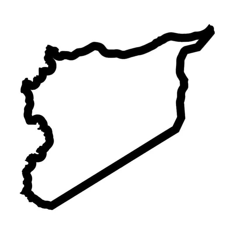 Winylowa tablica naścienna dla kraju w Syrii Naklejka na samochód Damaszek wodoodporne dekory samochodowe na szybie zderzaka