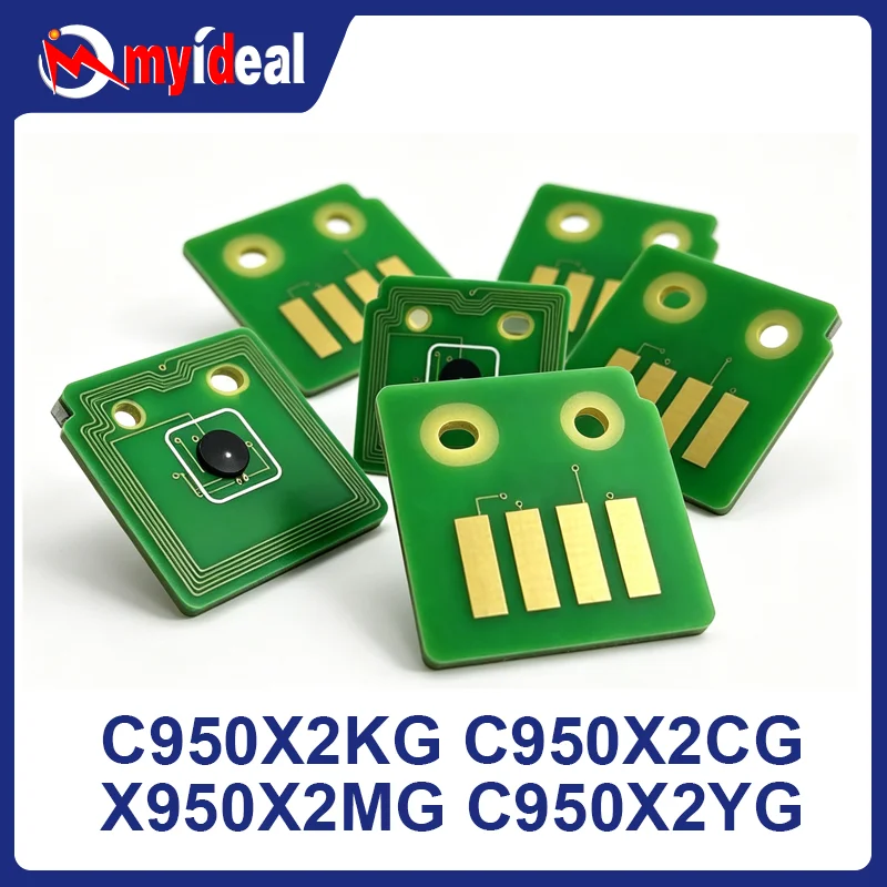 8PCS C950X2KG C950X2CG C950X2MG C950X2YG C950 X950 Toner Chip Compatible For Lexmark C950 X950 X952 X954 Laser Printer