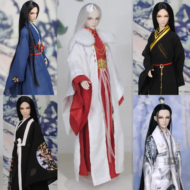 

1/6 Male Bjd Doll Chinese Ancient Costume Accessories 30cm Doll Figures Flexible Body Boy Doll Long Hair Boyfriend Toys Gift