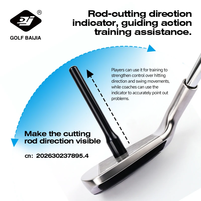Golf Swing Direction Indicator, Easy-install Magnetic Design Black Aiming Trainer, Professional Chipping Club Face Angle Aid