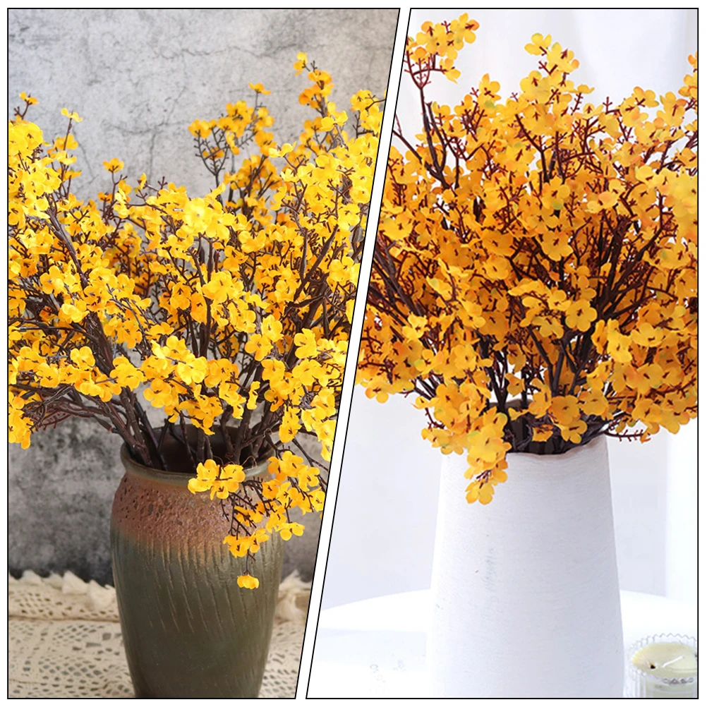 

3pcs Artificial Realistic 'S Breath Branches Lifelike Fake Stems For Home Wedding Party Decoration Simulation Flower