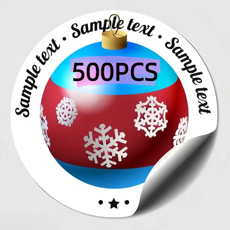 

500Pcs Custom Stickers Personalized Label Customized Logo Wedding Baptism Birthday Stickers Aesthetic DIY Your Own Logo Sticker