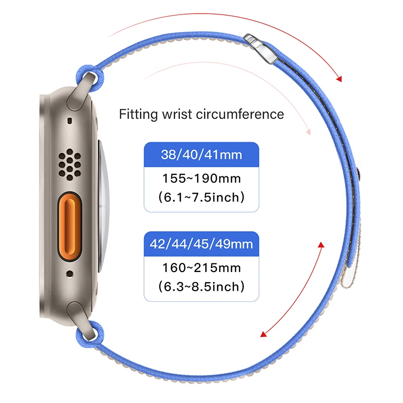 Trail Loop Strap For Apple Watch Band Ultra 49mm 44mm 40mm 45mm 41mm 42mm 38mm Nylon Bracelet Correa IWatch Series 9 8 7 6 3 SE