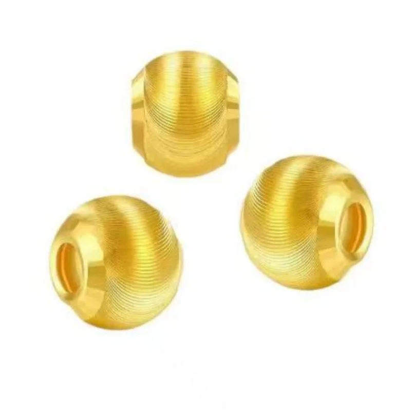 DIY Multi functional Boutique Jewelry Real 18K Gold Cat Eye Beads Au750 Colored Gold Jewelry DIY 2002