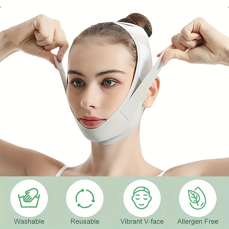 V Face Breathable Band Cheek Lift Up Belt Reduce Double Chin V-Line Shaping Bandage Anti Wrinkle Simmer Face Shaper Skin Care view 2