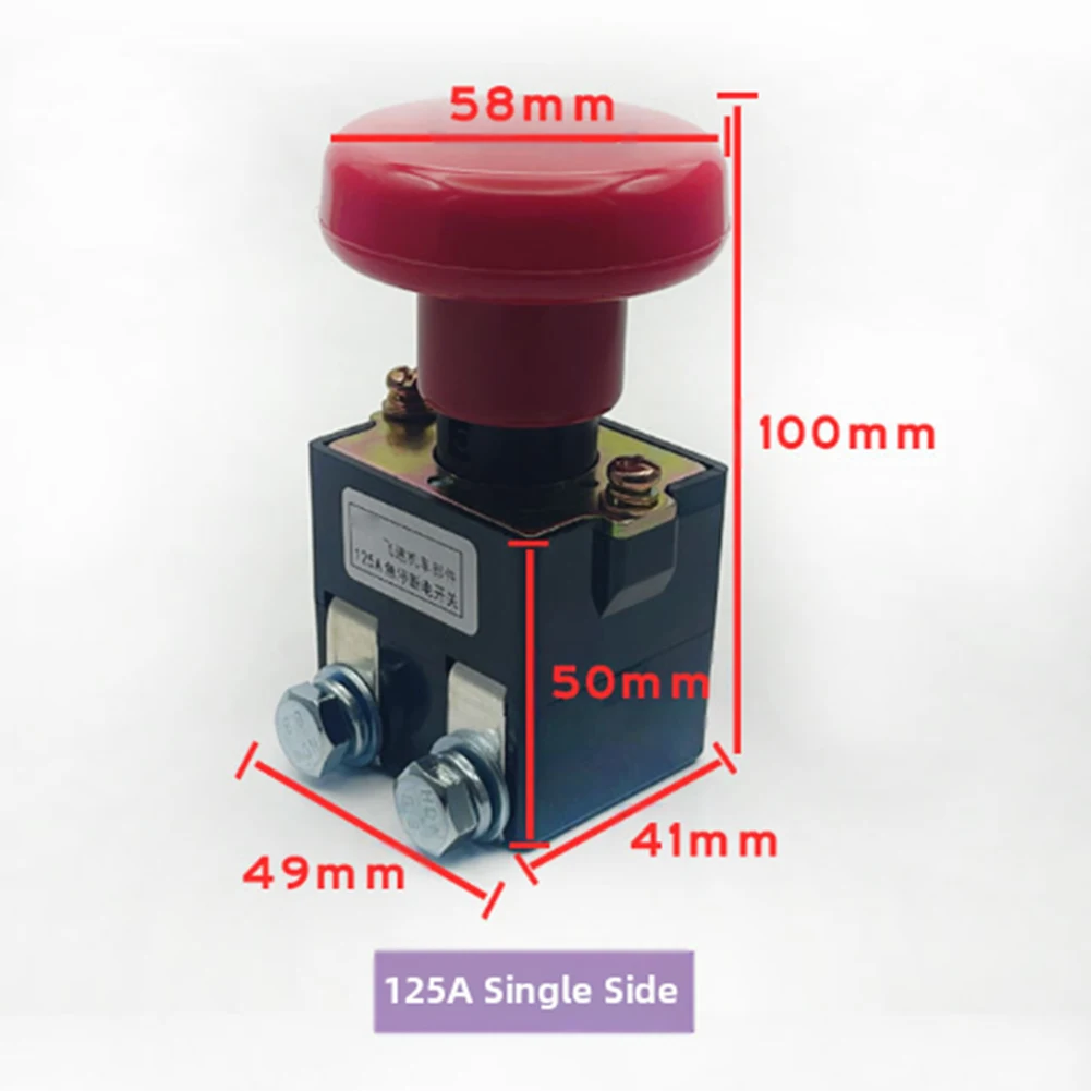 

Forklift Power Stop Switch Heavy Duty DC 125A 250A Self Locking Button Replacement Switch for Machine Protection and Control