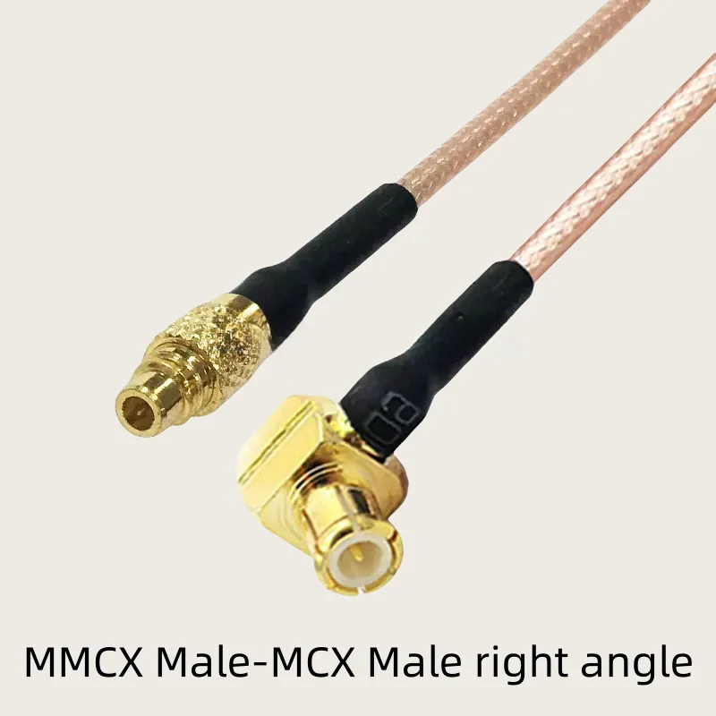 RG316 Cable MMCX Male to MCX Male right angle connector Extension Cord pigtail  RG-316 Coaxial cables