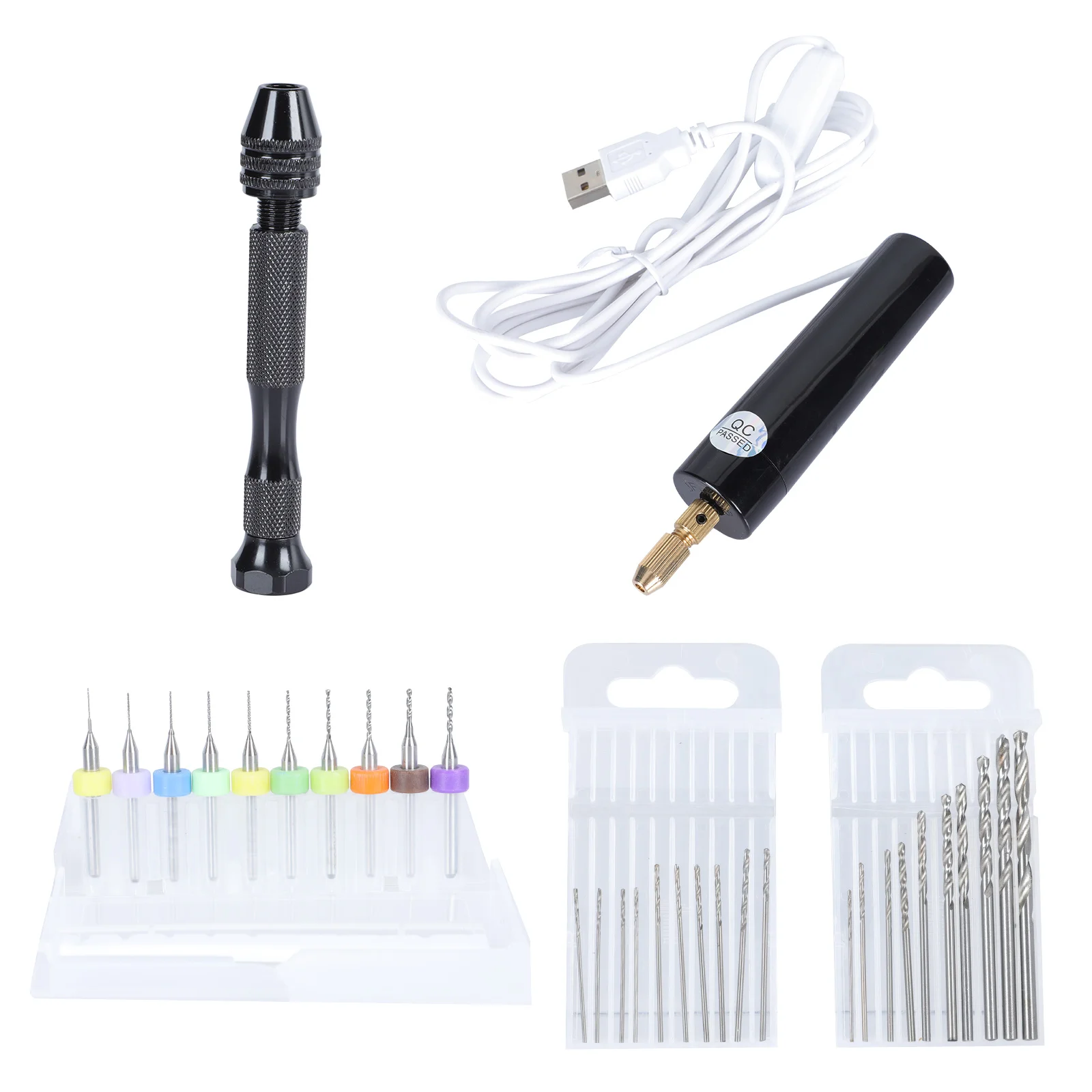 

1Set Mini Electric Drill Set High-Quality Lightweight Compact for Wood Plastic Rubber Walnut Bone Amber Olive Fiberglass DIY