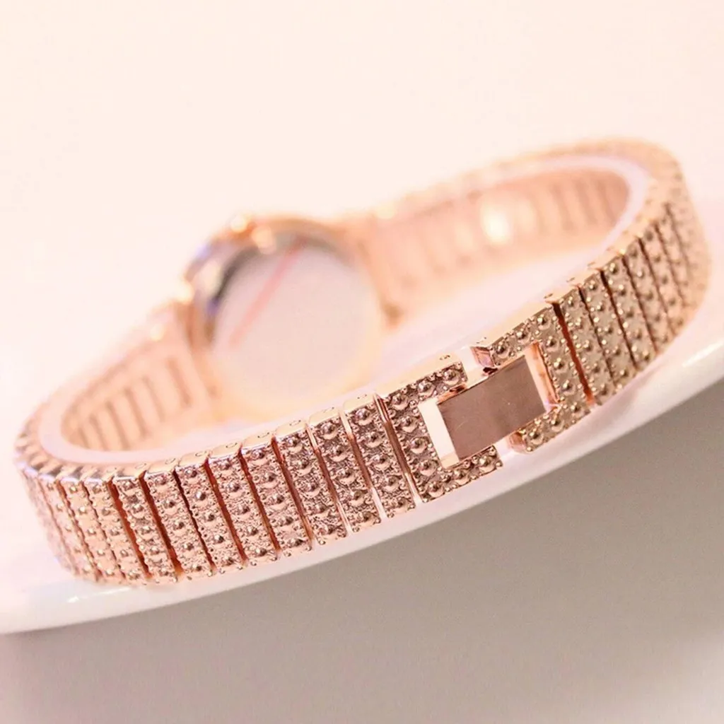 3pcs Watches Set Fashion Rhinestone Watch Women Luxury Crystal Rose Gold Quartz Watch Ladies Wristwatch Female Clock