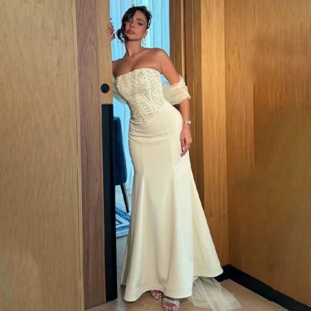 فستان سهرة رائع مزين بالدانتيل مخصص فستان حورية البحر الساحر للحفلات الراقصة أنيق بكشكشة فستان حفلات Fساتين Shres Fخمة 2025