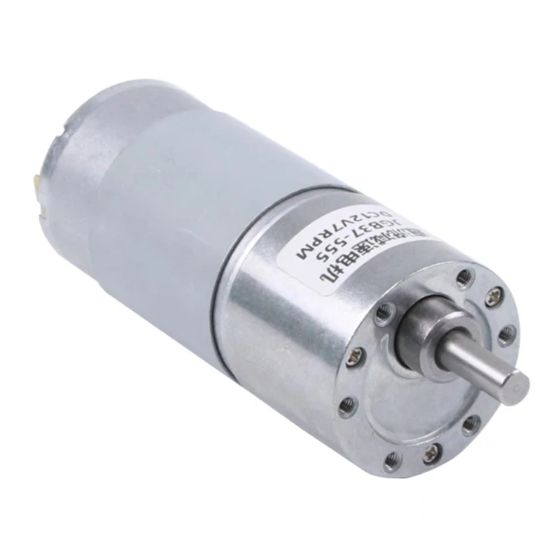 JGB37-555 Motor de engranaje eléctrico de CC de alto par y baja velocidad de 12V Micro 24V 555 CC Motor de reducción de caja de cambios Motorreductor para brazo de Robot