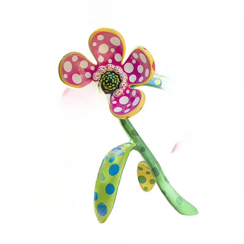 

FRP flower sculpture installation outdoor garden landscape decoration waterproof