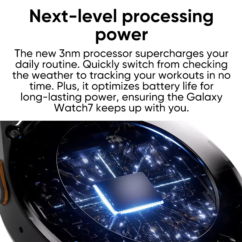 Original Samsung Galaxy Watch7 40mm 44mm Smartwatch Super AMOLED Screen Bluetooth 5.3 Fitness Tracking Sleep Coaching