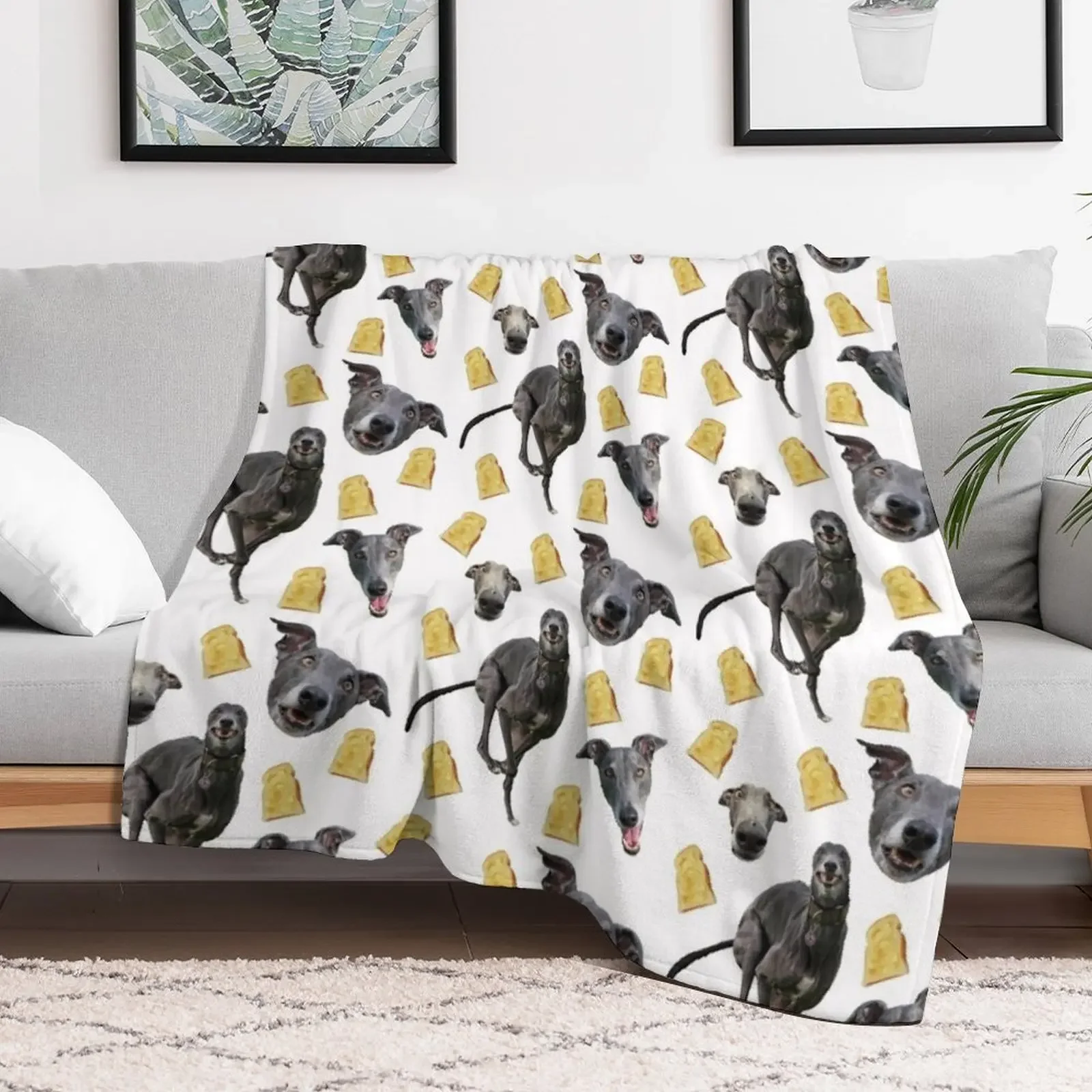 Blue + Toast pattern Throw Blanket Fade Resistant Durable Throw Blanket
