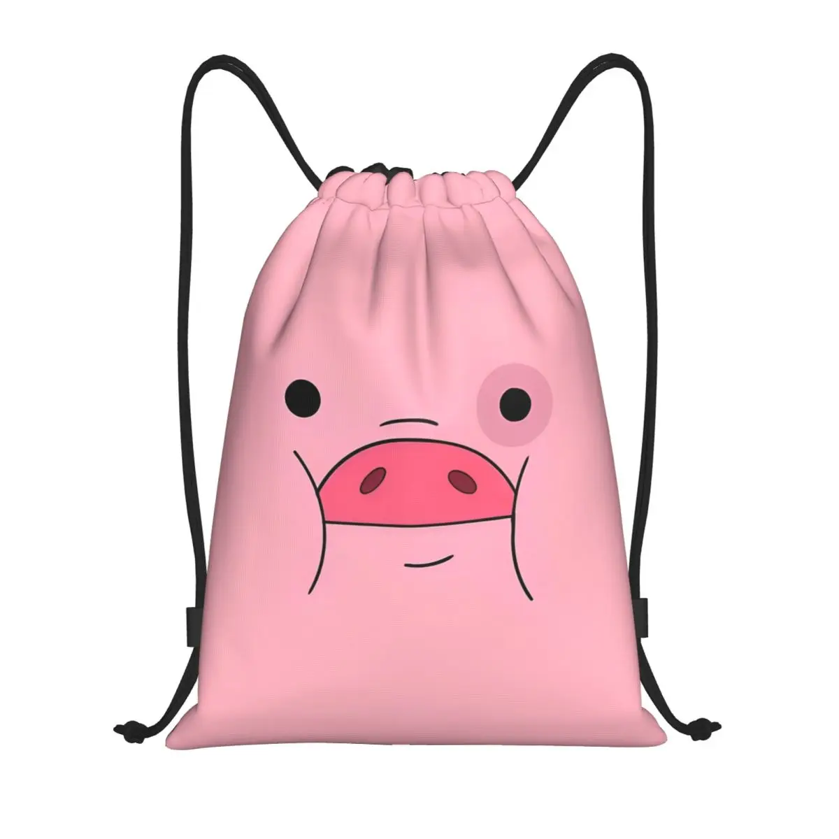 

Cute Pig Face Gravity Falls Waddles Drawstring Backpack Sports Gym Sackpack String Bag for Working Out