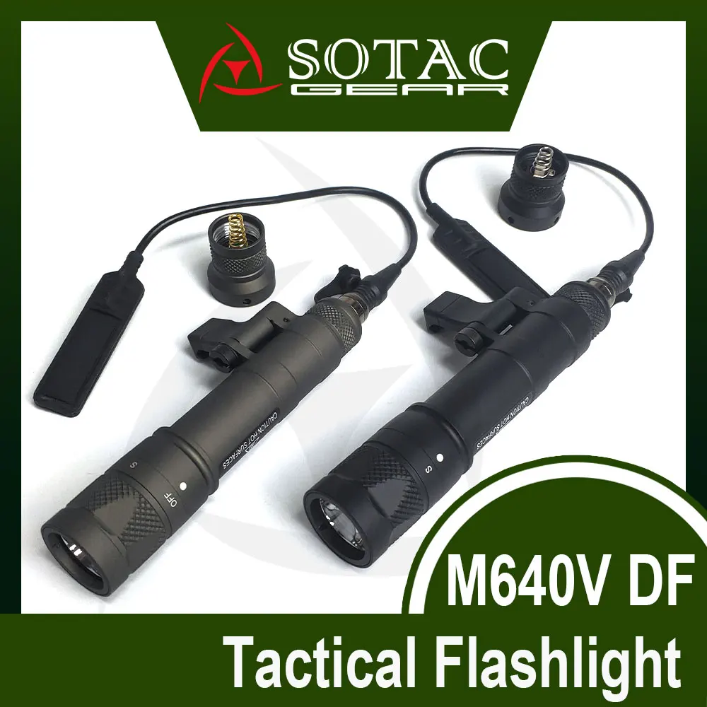 SOTAC Tactical  Light M640V-DF Lighting High Lumens LED White Scout Flashlight Remote Pressure Switch for Hunting Rail