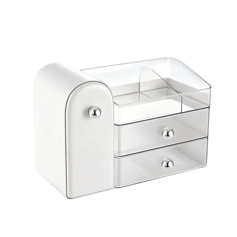 

【ЭЛЕКТРОННЫЕ АКСЕССУАРЫ】Органайзер для косметики, органайзер для туалетного столика с держателем для кистей для макияжа, большие органайзеры для ухода за кожей и для ванной комнаты