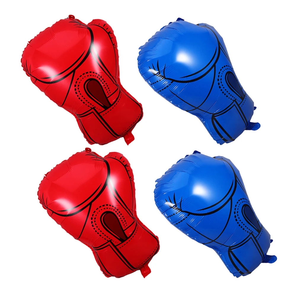 

4Pcs Boxing Glove Balloons Inflatable for Boxing Wrestling Birthday Party Decorations Indoor Outdoor Sports Baby Shower Balloons