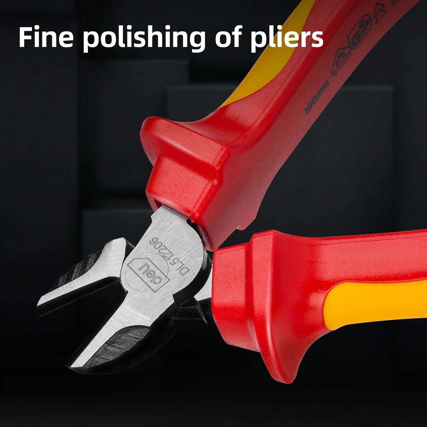 Deli Insulated Labor-saving Diagonal Cutting Pliers Cr-V Steel Wire Cutters Long Nose Pliers Hand Tool