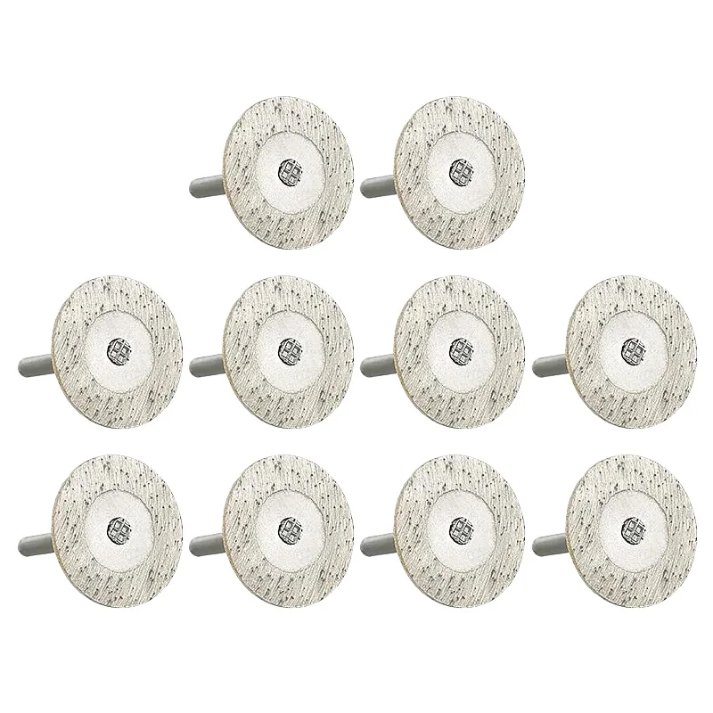 10PCS Mini Diamond Saw Blade Carving Discs 15-40mm 6mm Shank Cutting Wheels for Granite Marble Tile Engraving