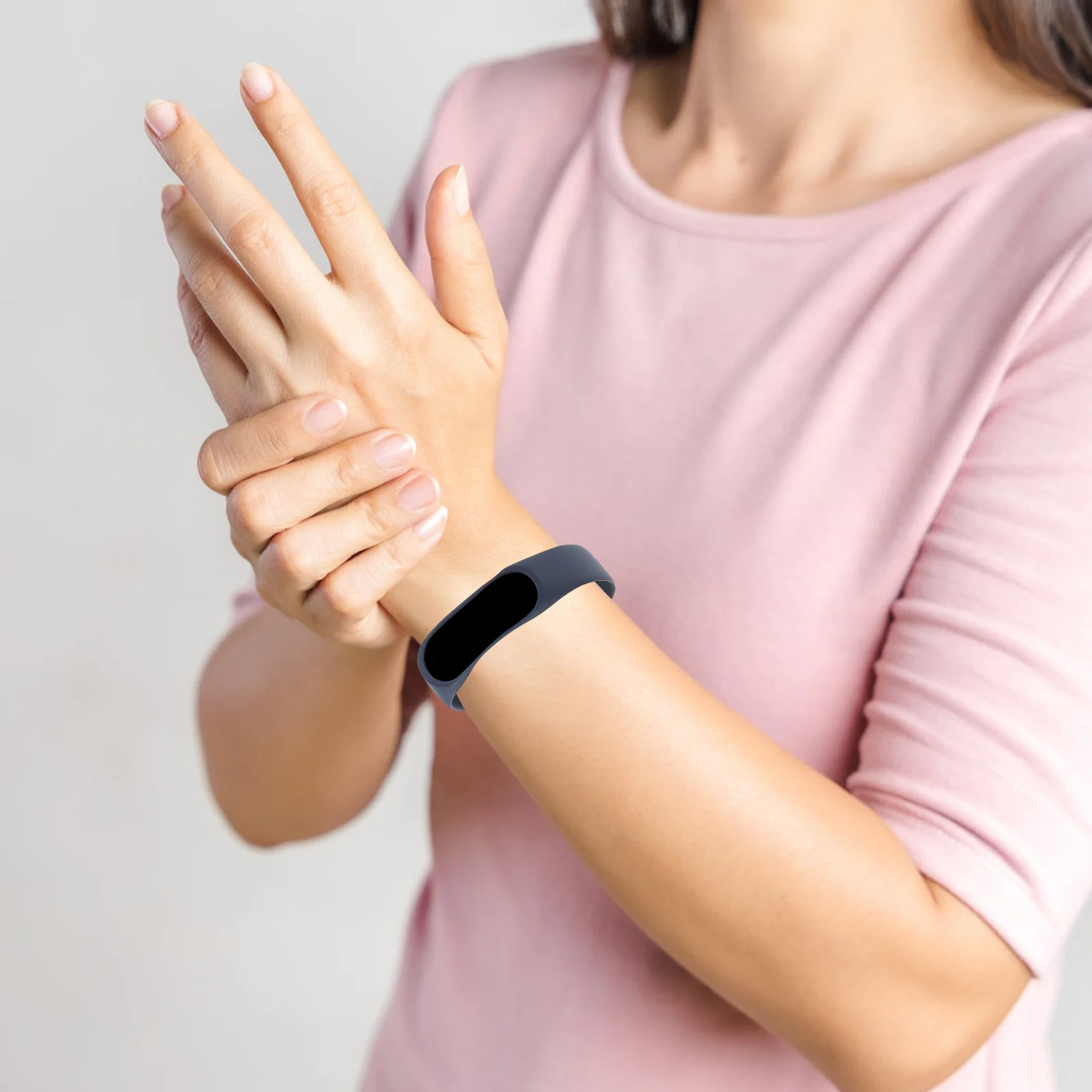 

Adjustable Dark Blue Silicone Wristband Replacement for 3 Bracelet Accessory Wristband for 3