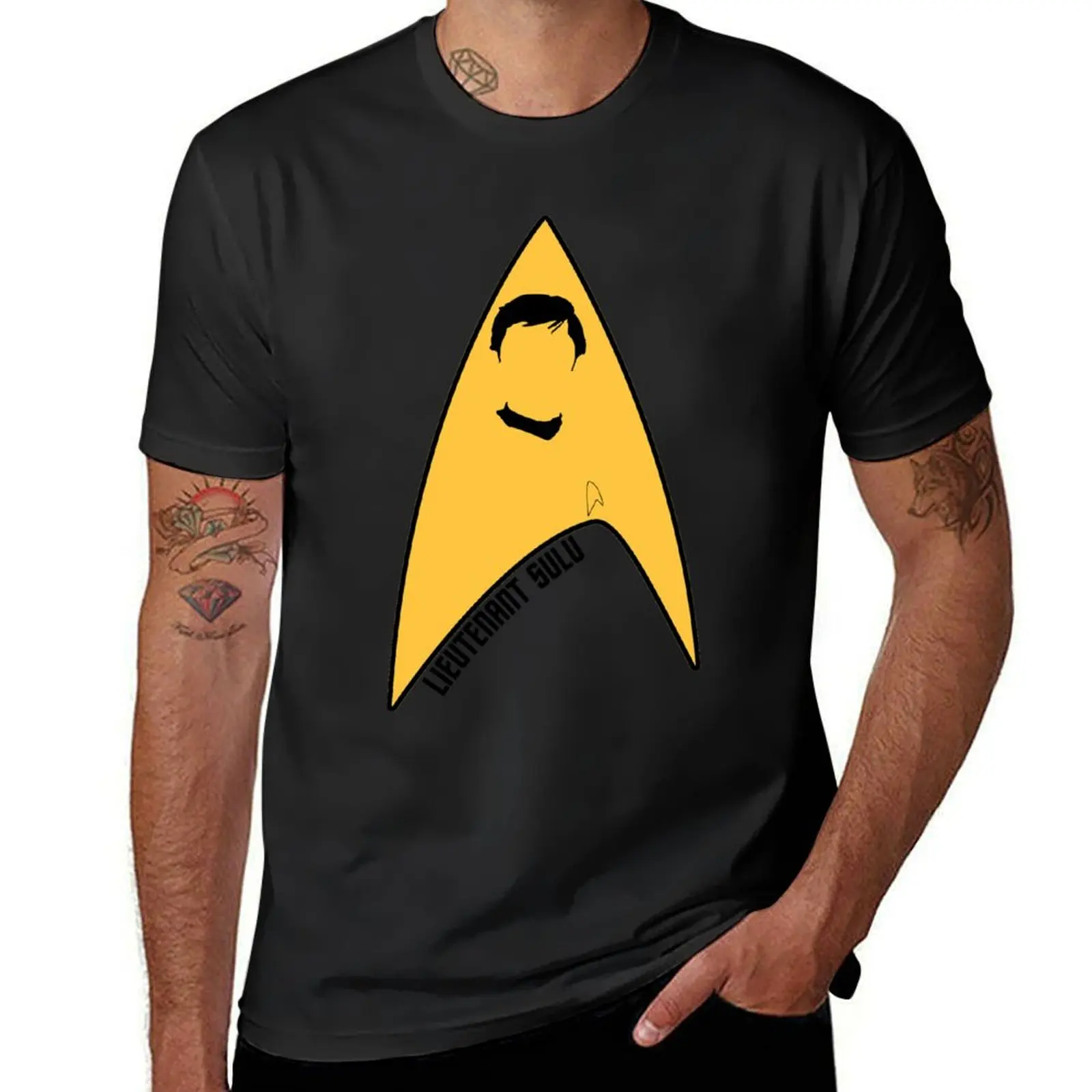 Lieutenant Sulu T-Shirt anime Short sleeve tee sports fans mens tall t shirts