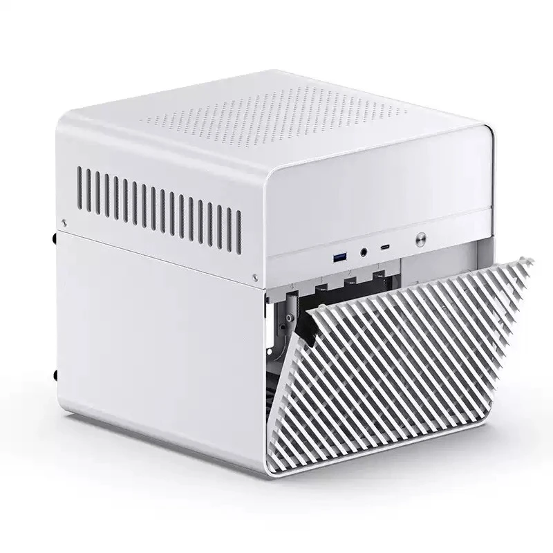 N2 NAS Aluminum Mini ITX Case Computer Office Desktop Chassis 5 Hard Disk Supports SFX Power Small PC Case