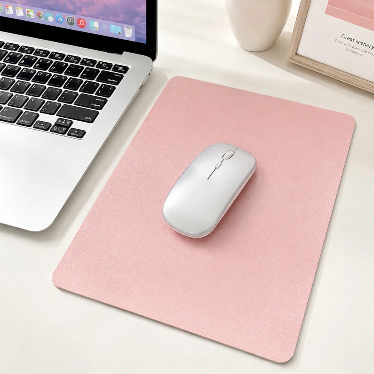 Leather Mouse Pad, Laptop Pad, Desk Pad, Waterproof and Easy-To-Clean Keyboard Pad, Desktop Pad, Mouse Mat