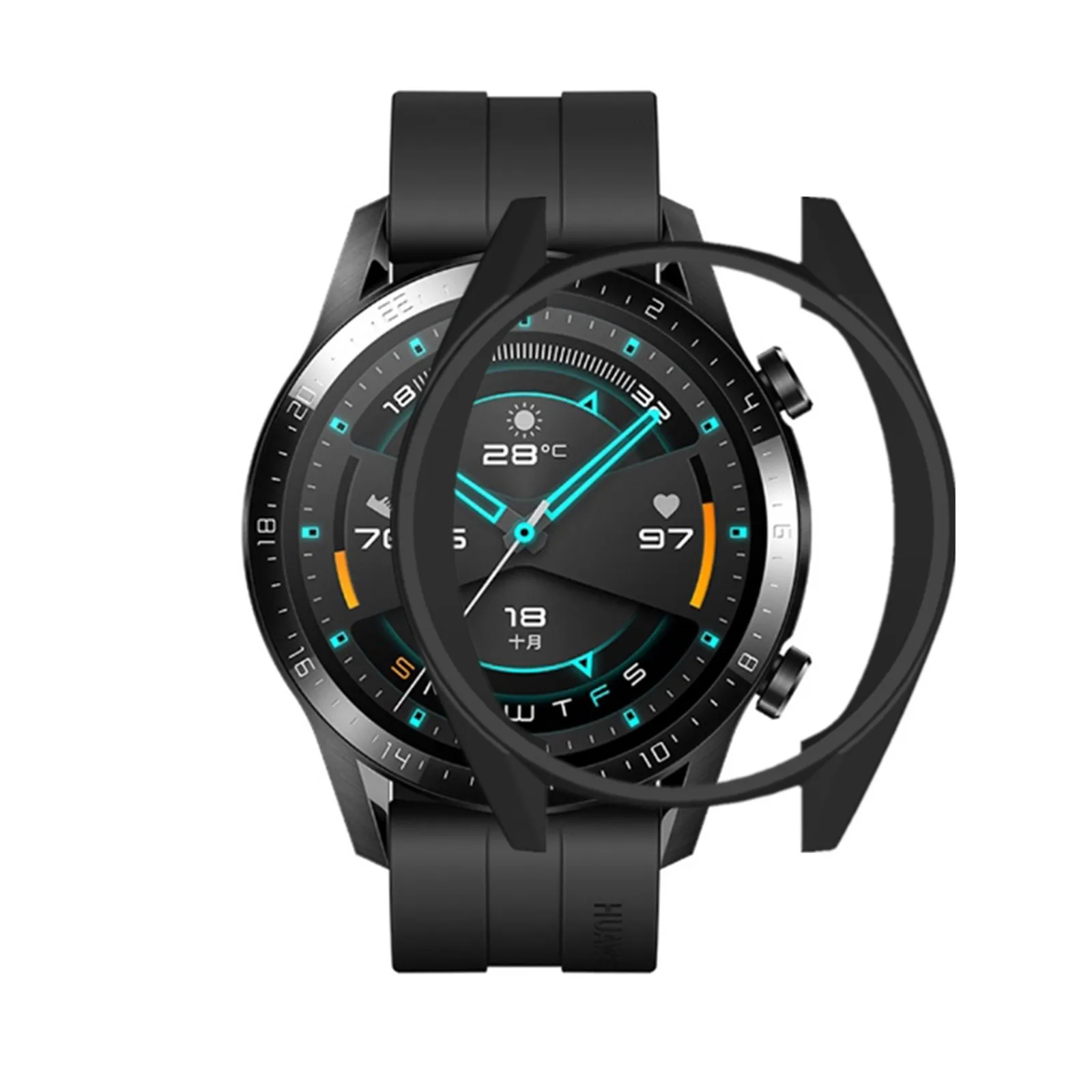 Suitable compitable For huawei Watch GT 2 46mm Smart Watch TPU Soft Color Protective Case Replacement Support Accessories