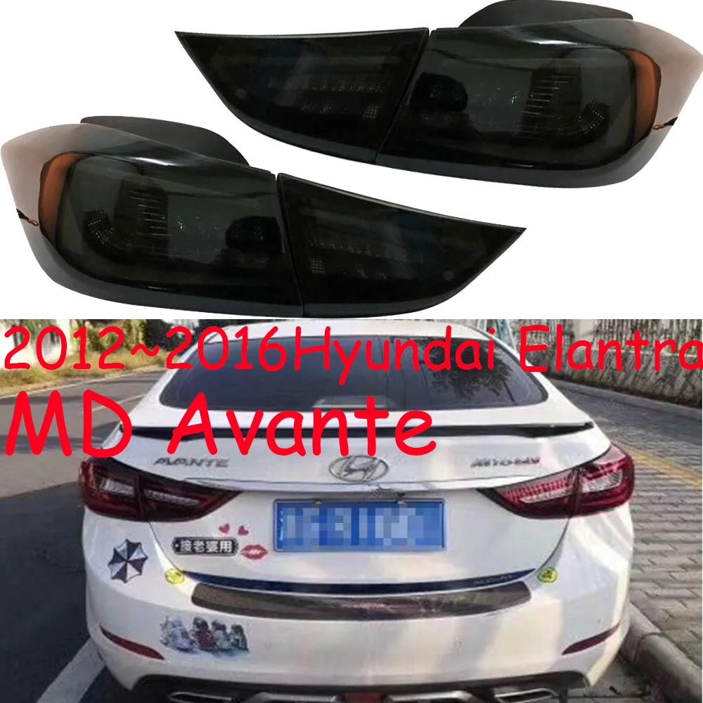 1set Car tail lights for taillight Elantra MD 2012~2016year LED Elantra Tail Light Rear Lamp DRL+Brake+Park+Moving Turning Lamp