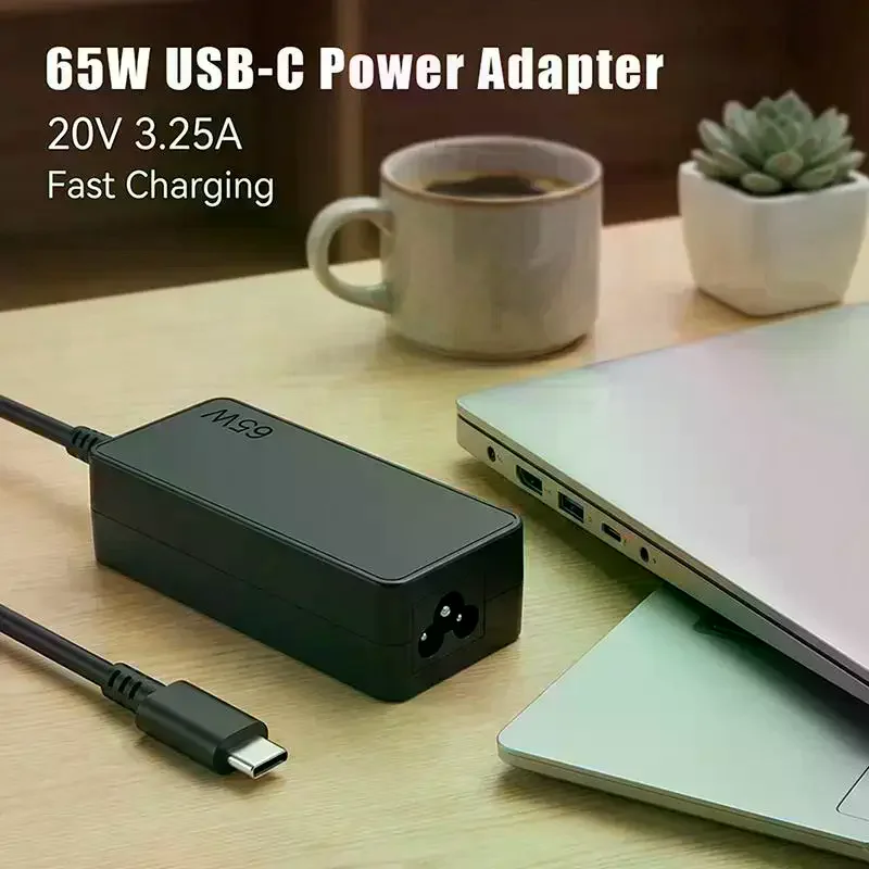 20v3.25a 65w Type-c Power Adapter Laptop Charger Compatible With Most Common Computer Models On The Market NEW
