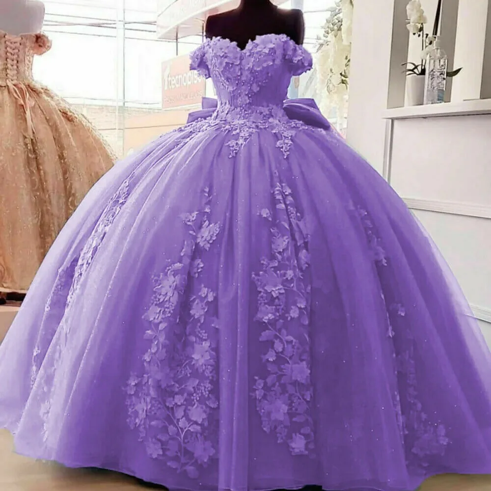 

Красное платье Quinceanera с 3D цветочной аппликацией Vestidos 15 Años Mexican Sweet 16, платье с бантом на заказ