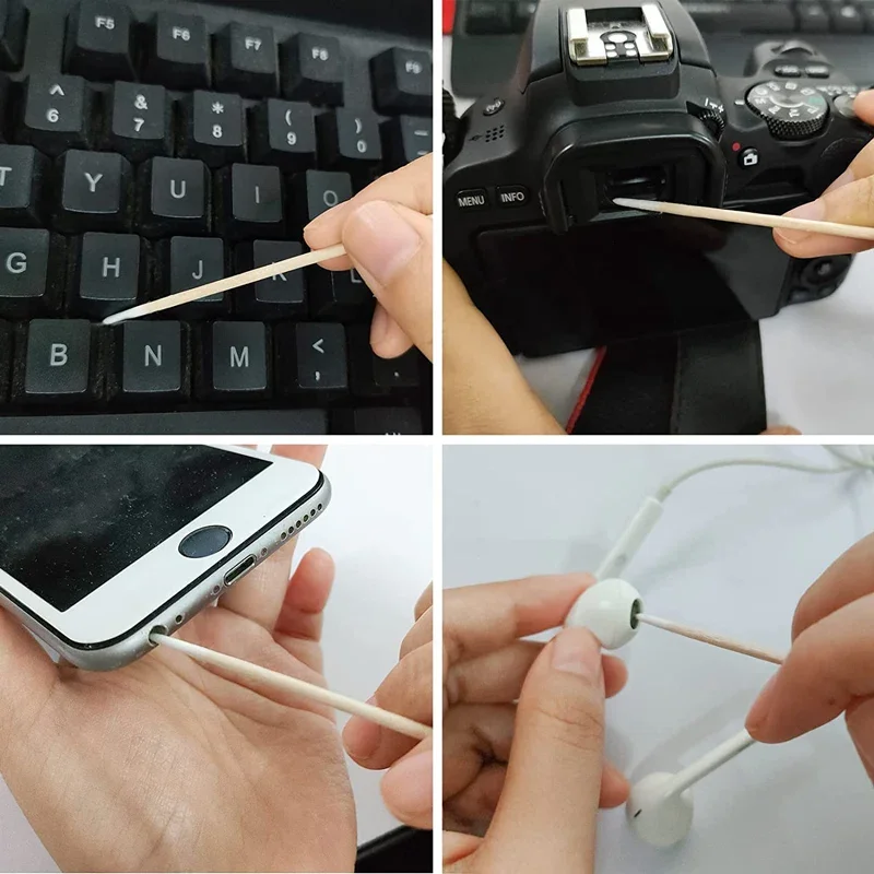 Cotton Swabs Clean Tools Use For iPhone Samsung Huawei Charging Port Headphone Hole Cleaning