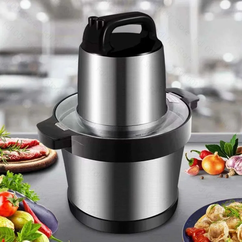 1200W Meat Grinder, 6L Electric Food Processor for Home Use - Small Meat Grinder, Vegetable Chopper, and Blender
