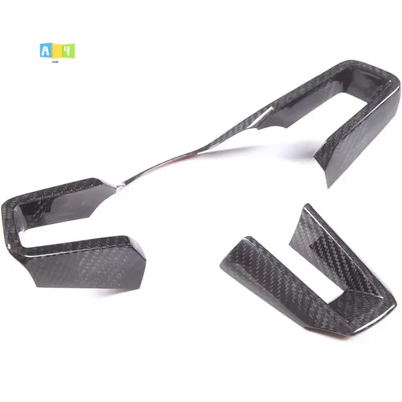

A04E-Dry Carbon Fiber Car Steering Wheel Button Frame Cover Trim Kit Parts Accessories For Porsche 911 Taycan 2019-2023 Accessor