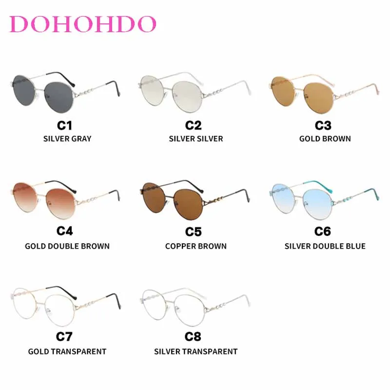 Fashion Punk Small Oval Metal Frame Rhinestone Women Sunglasses Brand Design Men Sunglass Summer Traveling Shades Eyewear UV400