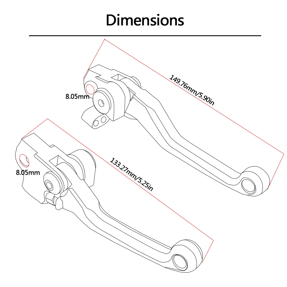 For  65SX 85SX 105SX 125SX 144SX 150SX 250SX Motorcycle Brake Clutch Lever Pivot Levers 65 85 105 125 144 150 250 450 525 SX