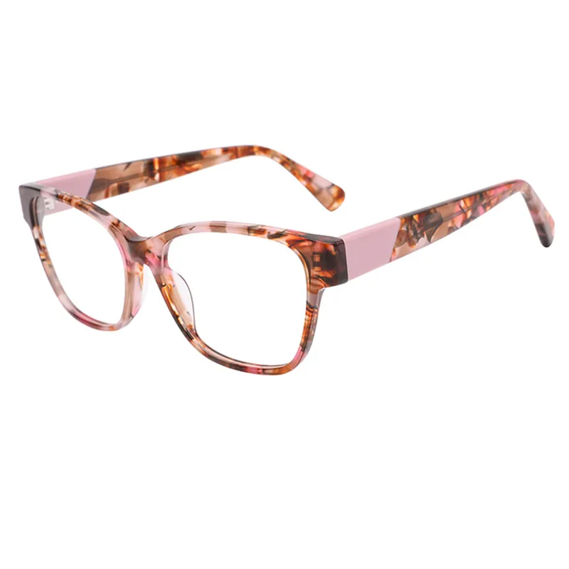 Kirka Unisex Rectangle Eyewear Optical Prescription Glasses Frame in Tortoise Temple 4 Colors Acetate WD2260
