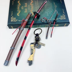 26cm Fushigiri Gracious Gift of Tears Red Mortal Sword Keychain Set Wolf Sekiro:Shadows Die Twice Game Peripherals Sword Gifts
