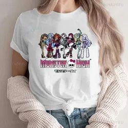 Frankie Monster High Novelty Skull Design T-Shirts Casual Fashion Anime Streetwear Funny Cartoon T Shirt Distinctive Unisex Tees