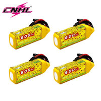 4PCS CNHL 3S 4S Lipo Battery 11.1V 14.8V 600mAh 120C Pizza Series With XT30U Plug For RC FPV Drone Mini Quadcopter Airplane