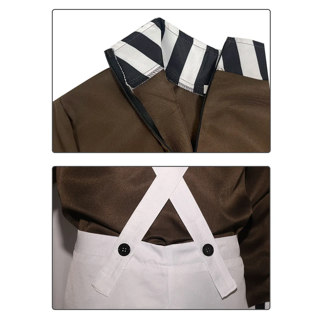 Hot Oompa Cosplay Loompa Movie Chocolate Disguise Wig Fantasy Costume Adult Halloween Carnival Party Set New