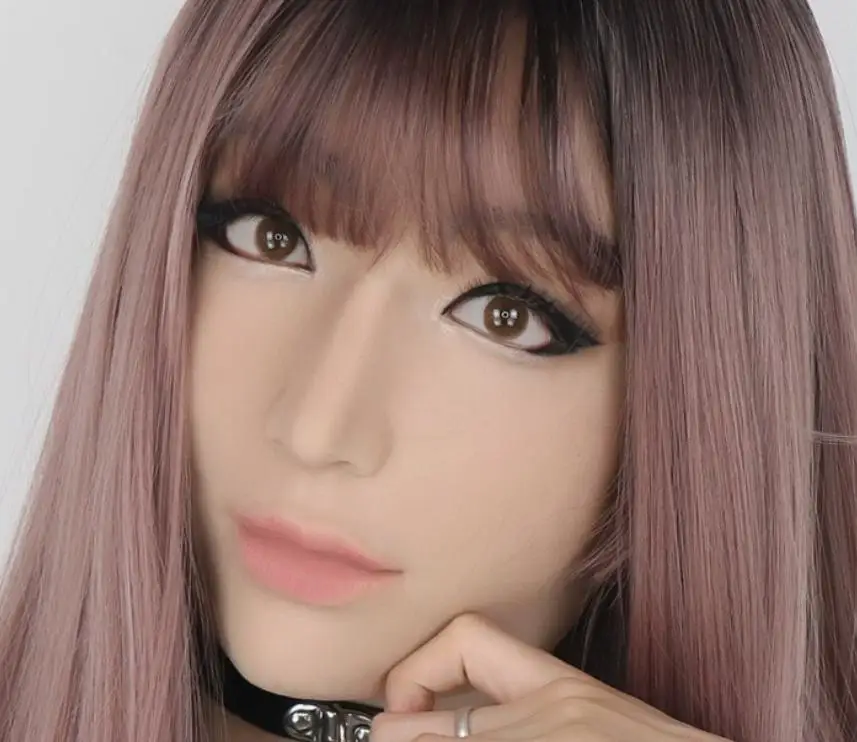 

(Moon) Crossdressing Full Head Silicone Cosplay Kigurumi Male To Female Mask Transgender Drag Queen